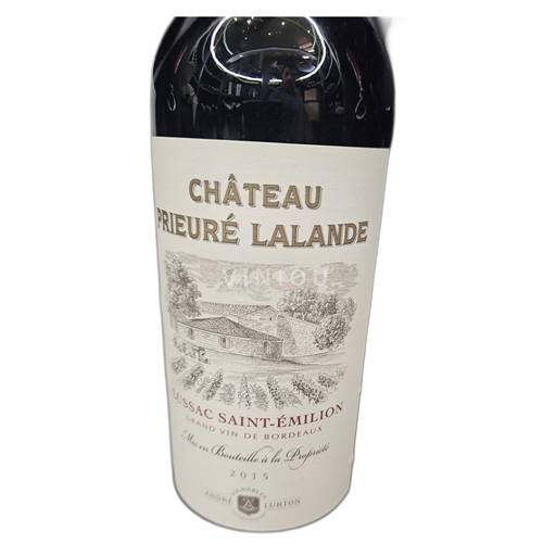 Bordeaux Lussac-saint-émilion Château Prieuré Lalande 2015
