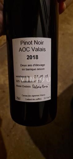 Valais Ospecificerad Caveau des vignerons Youvry 2018