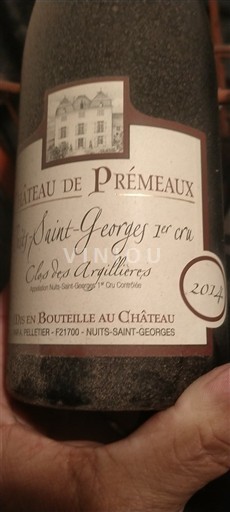 Burgundsko Nuits-saint-georges Premier Cru Château Prém eaux Clos des Argillières 2014