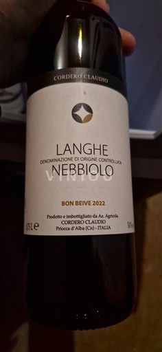 Piedmont Wines Langhe Cordero Claudio Bon Beive 2022
