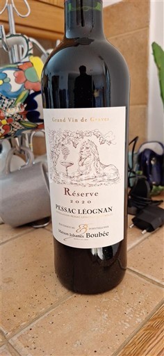 Bordeaux Pessac-Léognan Maison Johanès Boubée Réserve 2020