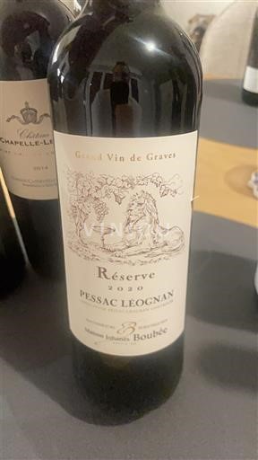 Bordeaux Pessac-Léognan Maison Johanès Boubée Réserve 2020