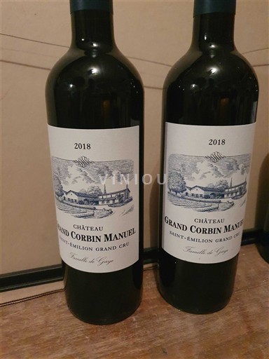 Bordeaux Saint-Émilion Grand Cru Grand Cru Château Grand Corbin Manuel 2018