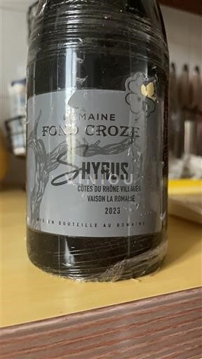 Rona dolina Ni doloceno Domaine Fond Croze Shyrus 2023
