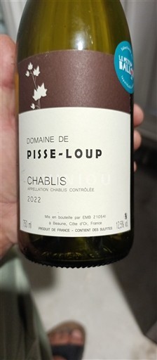 Bourgogne Chablis Domaine Pisse-Loup 2022