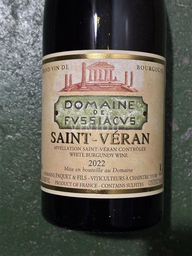 Borgoña Saint-Véran Domaine Fussiacus 2022