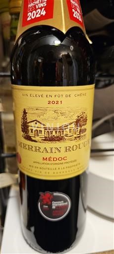 Wines Rouge sec Merrain Rouge 2021 France Bordeaux Médoc AOC