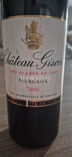Bordeaux Margaux Grand Cru Château Giscours 2006