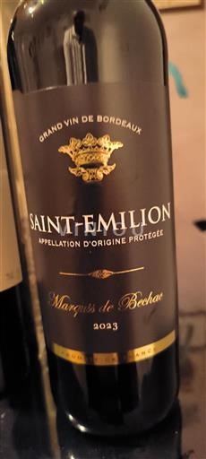 Bordeaux Saint-Émilion Marquis de Beauca 2023