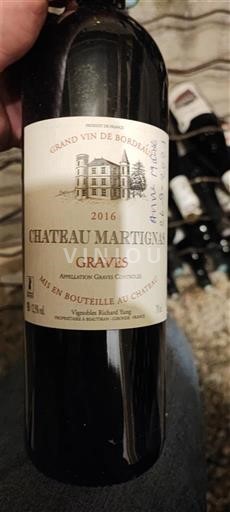 Bordeaux Graves Château Martignas 2016