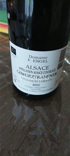 Alsace Gewurztraminer Vendanges Tardives Domaine F. Engel 2022