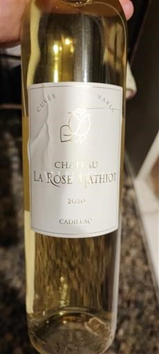 Bordeaux Cadillac Château La Rose Mathiot Maria 2020