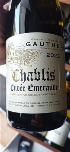 Bourgogne Chablis Domaine Alain Gautheron Emeraude 2023