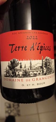 Valle del Rodano Grignan-les-adhémar Domaine Grangeneuve Terre d'épices 2022