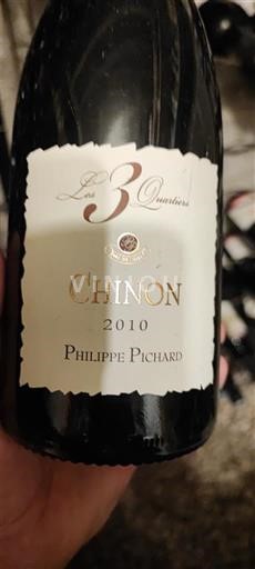 Valle della Loira Chinon Philippe Pichard Les 3 Quartiers 2010