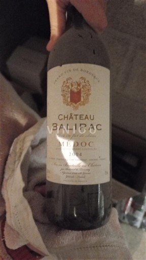 Bordeaux Médoc Château Balirac 2004