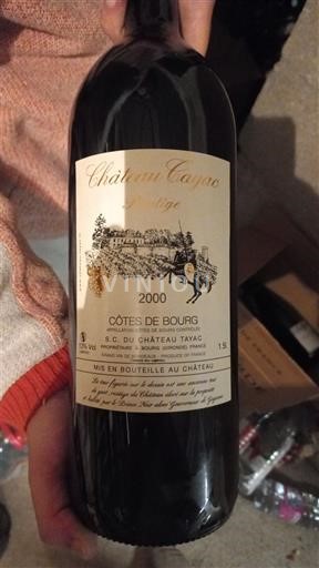 Bordeaux Côtes-de-bourg Château Tayac Prestige 2000