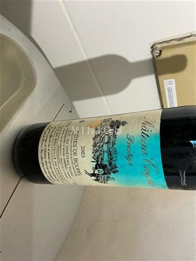 Bordeaux Côtes de Bourg Château Tayac Prestige 2003