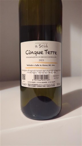 Wines of Liguria Cinque Terre Azienda Agricola A Scià 2023