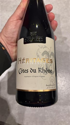 Thung lũng Rhône Côtes-du-rhône Héritages Không niên vụ