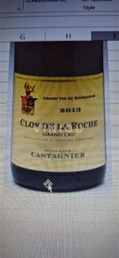 Borgonha Clos-de-la-roche Grand Cru Domaine Castagnier 2013