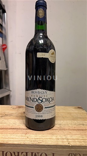 Sydväst Irouléguy Domaine MendiSokoa Médaille d’or Paris 2001 bouteille 29460 1999