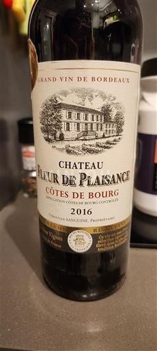 Bordeaux Côtes-de-bourg Château Fleur de Plaisance 2016