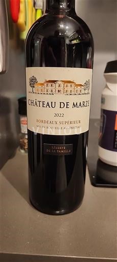Bordeaux Bordeaux supérieur Château Marze Réserve de la Famille 2022