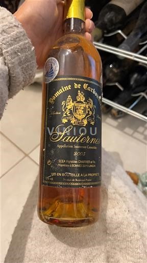 Bordeaux Sauternes Domaine Carbonnieu 2003