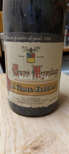 Rhônen laakso Crozes-Hermitage J. Vidal-Fleury 1989