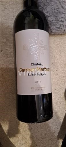 Bordeaux Saint-Estèphe Château Germen Marbuzet 2016