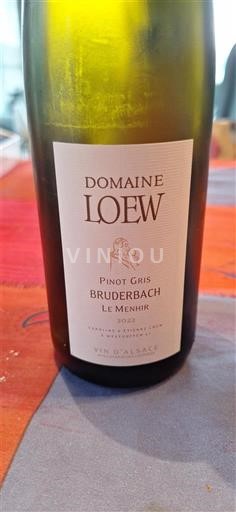 Alsace Domaine Loew Bruderbach Le Menhir 2022