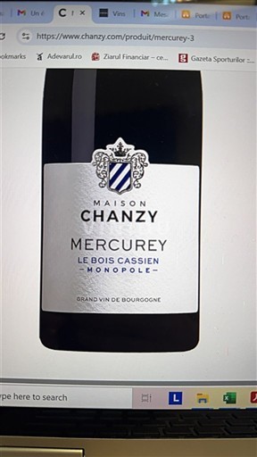 Bourgogne Mercurey Maison Chanzy Le Bois Cassien Monopole 2023