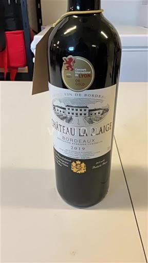 Bordeaux Château La Plaige 2019