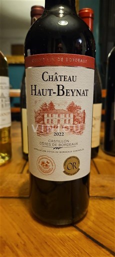 Bordeaux Castillon-côtes-de-bordeaux Château Haut-Beynat 2022