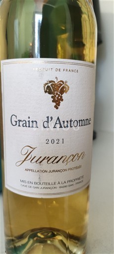 Jugozahod Jurançon Cave de Gan Grain d'Automne 2021