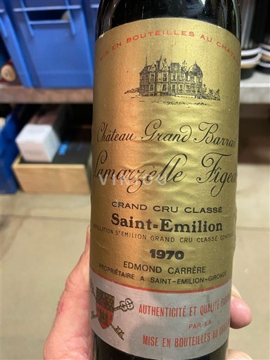 Bordeaux Saint-Émilion Grand Cru Grand Cru Château Grand Barrail Lamarzelle Figeac 1970
