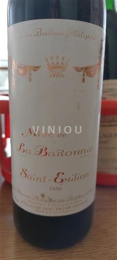 Bordeaux Saint-Émilion Baron Philippe de Rothschild Mise de La Baronnerie 1990