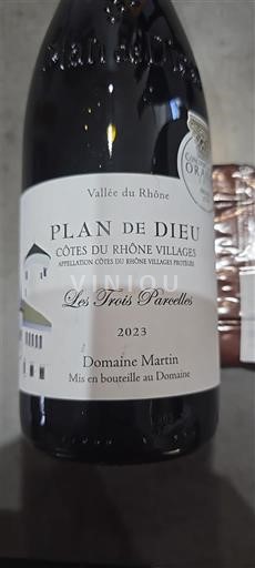 Thung lũng Rhône Côtes-du-rhône-villages Domaine Martin Les Trois Parcelles 2023