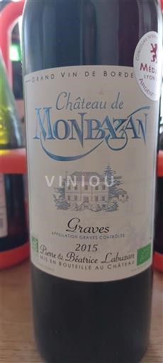 Bordeaux Graves Château Monbazan 2015