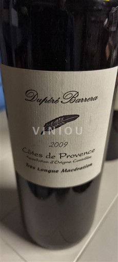 Provence Bandol Dupré-Barrera Très longue macération 2009