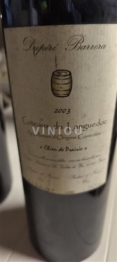 Provence Côtes-de-Provence Duperé Barrera Chien de Prairie 2003