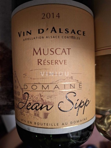 Alsace Domaine Jean Sipp Muscat Réserve 2014