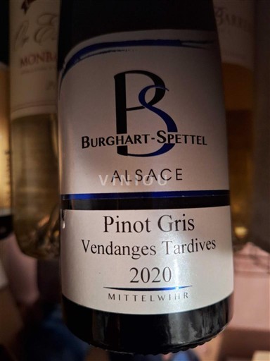 Alsace Vendanges Tardives Burghart-Spettel 2020