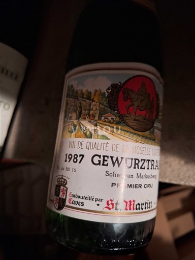 Luxemburgiska Moseldalen Luxemburgska Mosel Premier Cru Caves St. Martin 1987