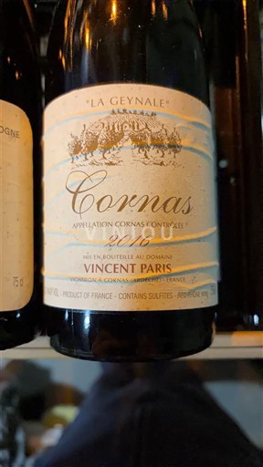 Rhônevallei Cornas Vincent Paris La Geynale 2016