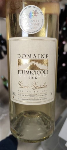 Corsica Niet gespecificeerd Domaine Fiumicicoli Vassilia 2016