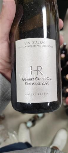 Alsazia Non specificato Grand Cru Lionel Heyer Gewurz Grand Cru Steinklotz 2020