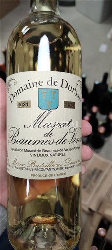 Rona dolina Muscat iz Beaumes-de-Venise Domaine Durban 2021