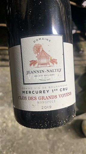 Burgundija Mercurey Premier Cru Domaine Jeannin-Naltet Clos des Grands Voyens Monopole 2019